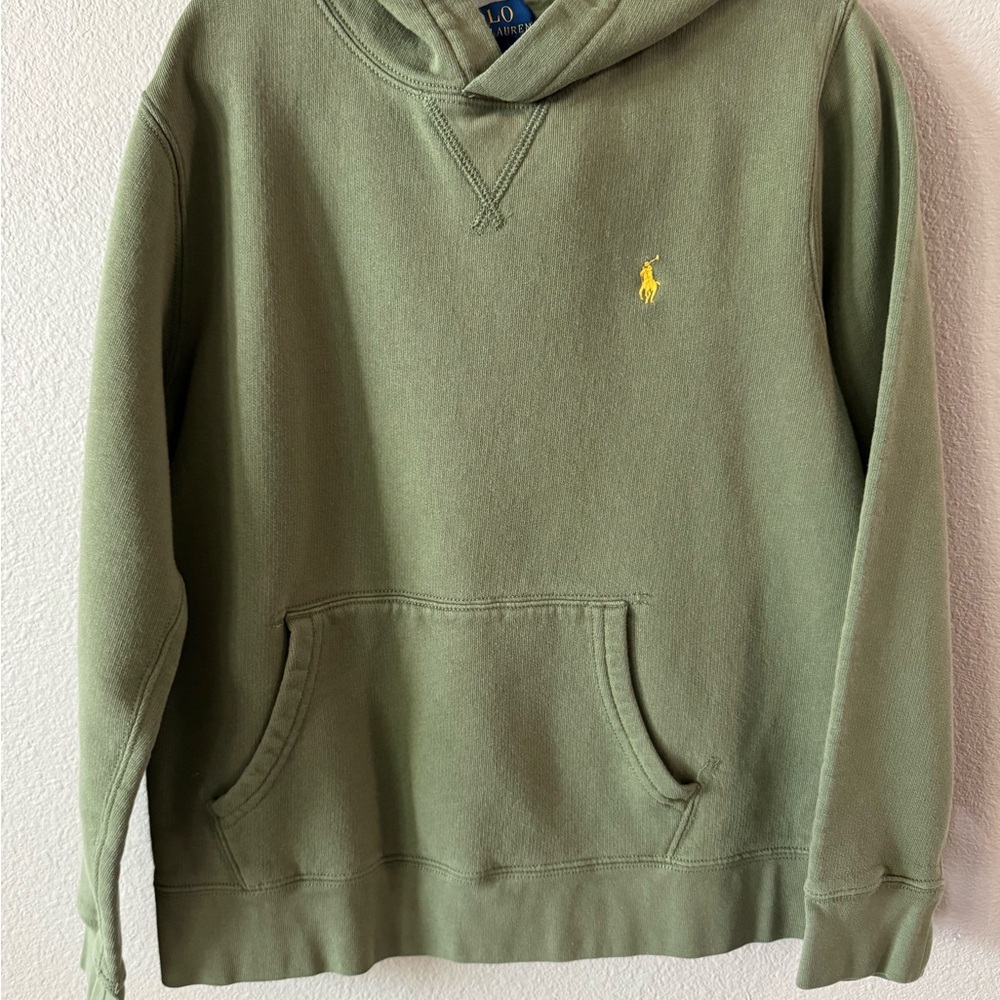 Boys Polo by Ralph Lauren Olive Hoodie